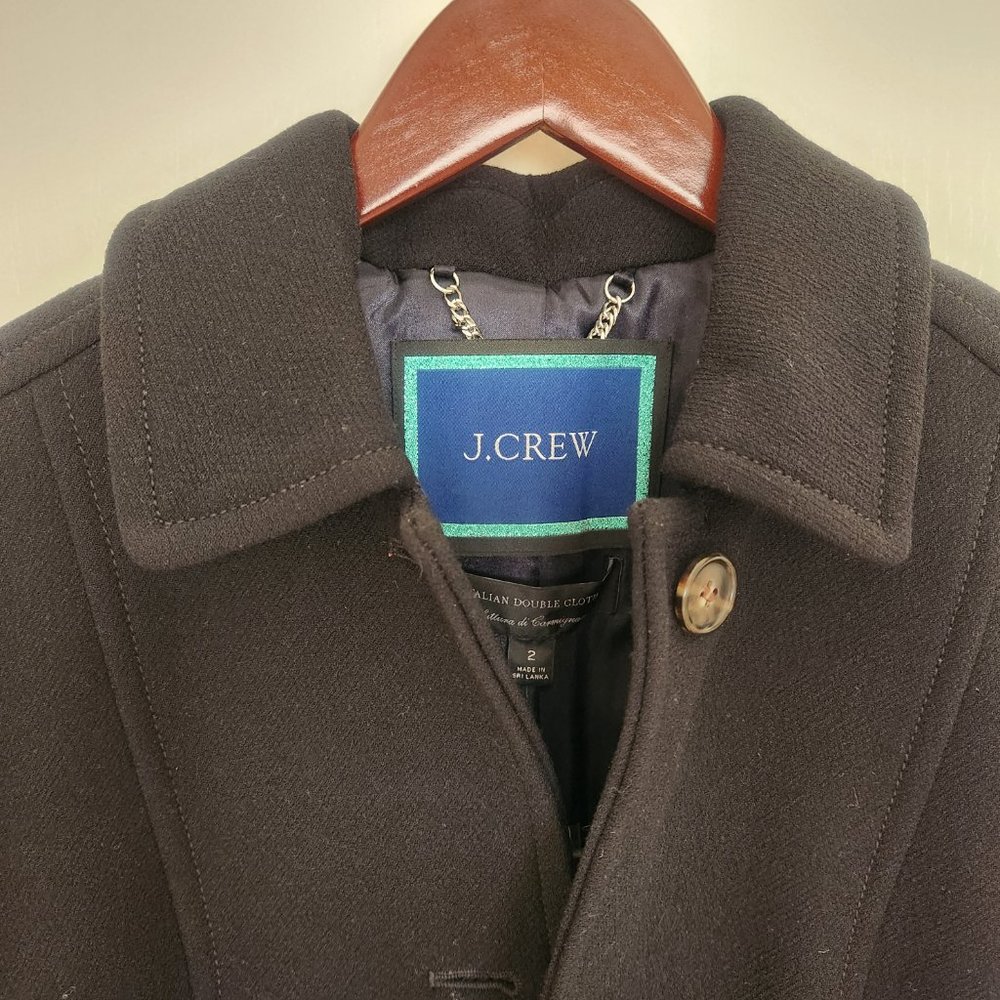 NWT J. Crew Lady Day Coat in Black Size 2 - Picture 3 of 15